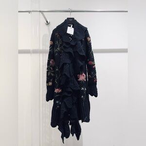🚩steal authentic Dior Black Floral Embroidered Jacket